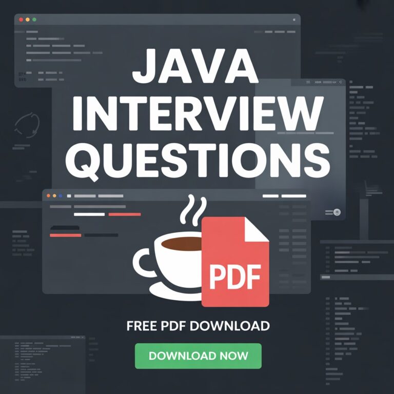 Java Interview Questions PDF Download β Core Java Cheat Sheet for Freshers