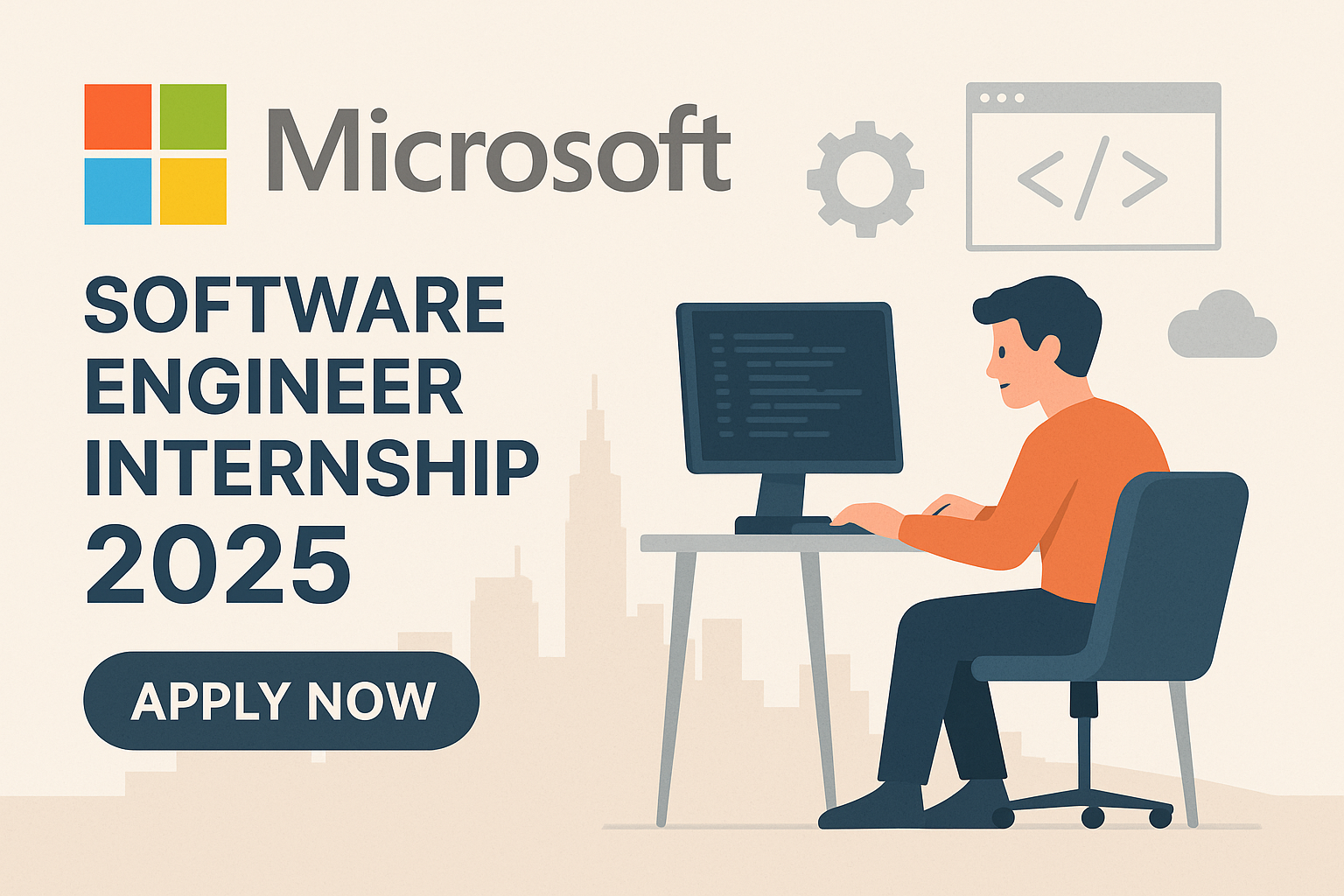 Microsoft Software Engineer Internship 2025 blog featured banner – Apply Now