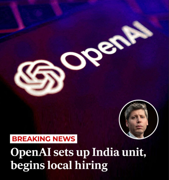 Breaking news: OpenAI India Office opens in New Delhi 2025, first office in the country